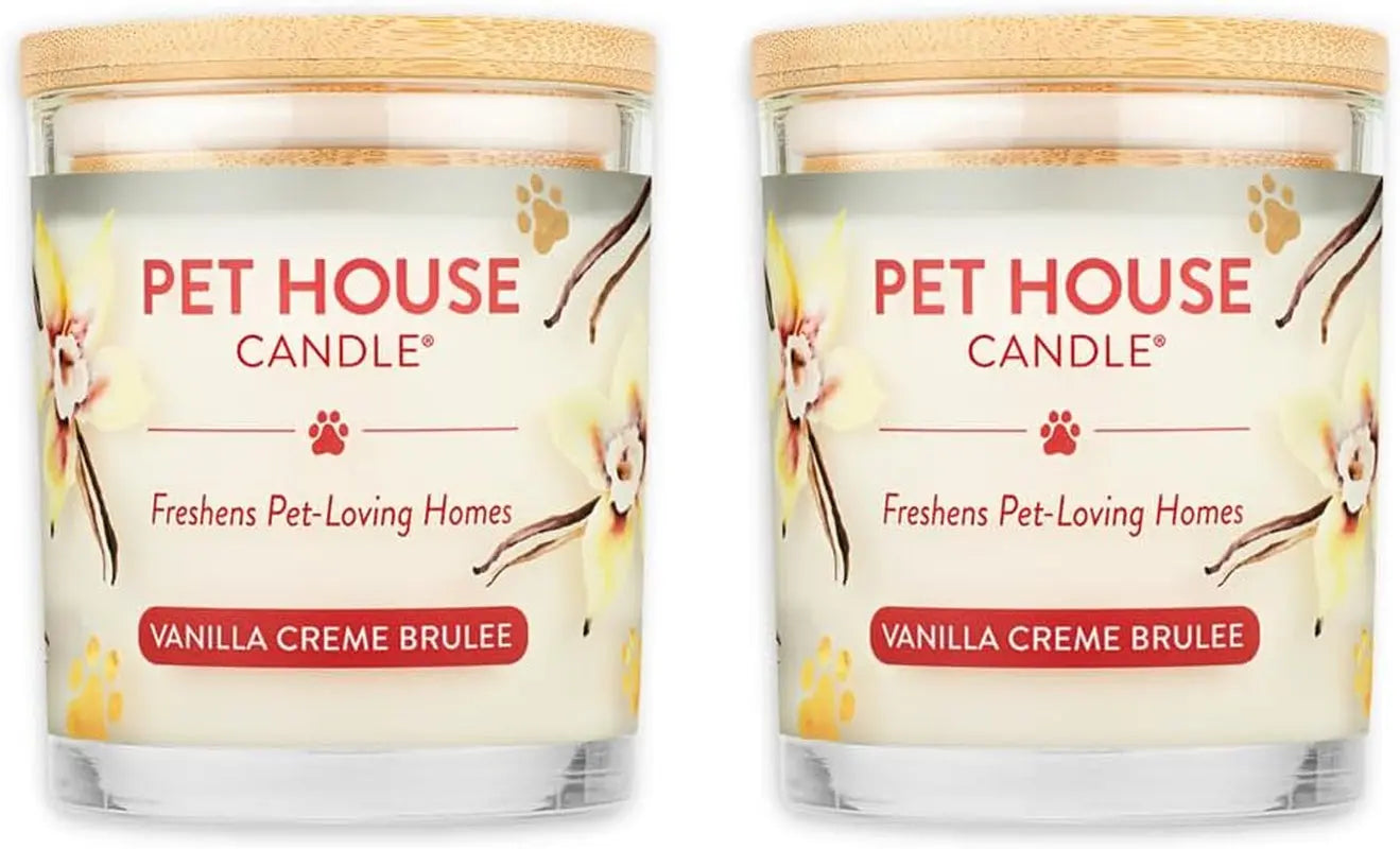 Elevate Your Home with One Fur All's Pumpkin Spice Pet House Candles - Long-Lasting, Eco-Friendly Odor Eliminators (Set of 2) One Fur All