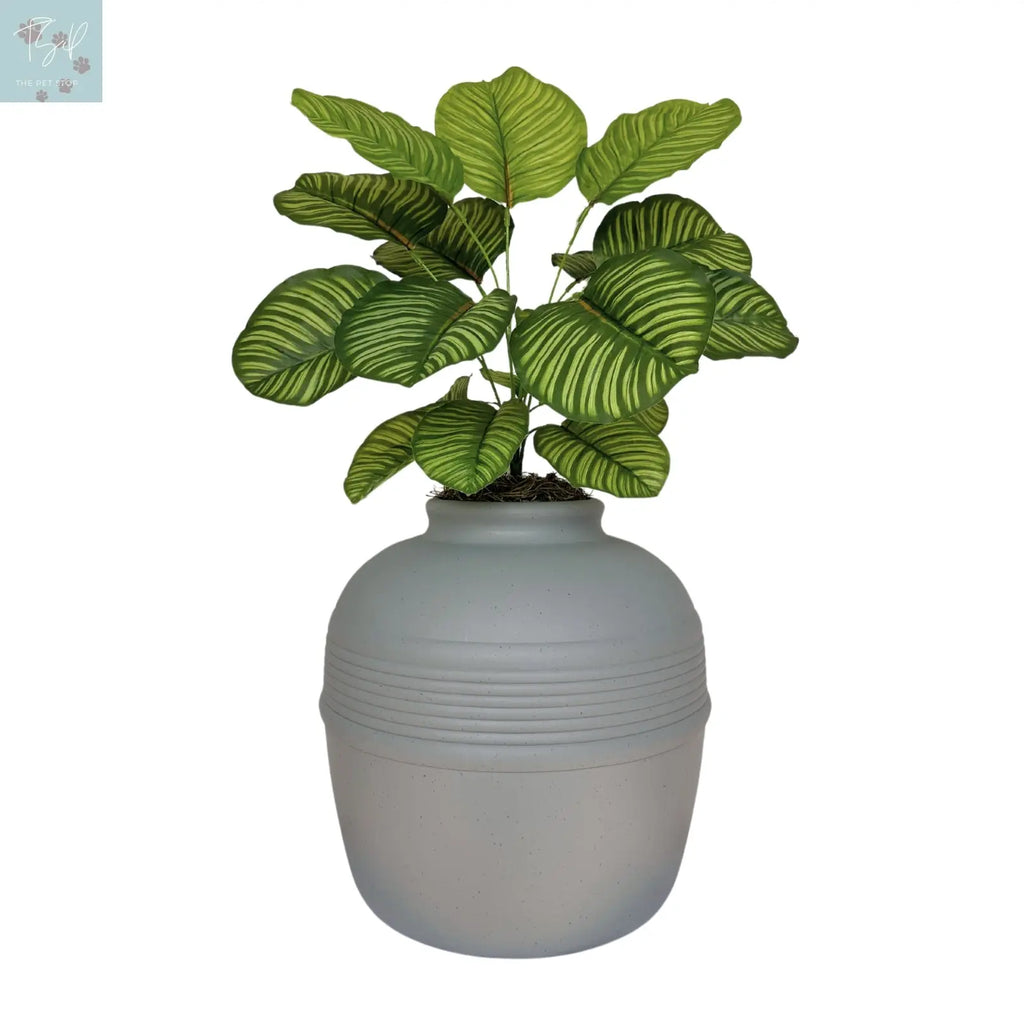 Discreet Litter Box Planter with Hooded Design and Artificial Plant for Pets Does not apply