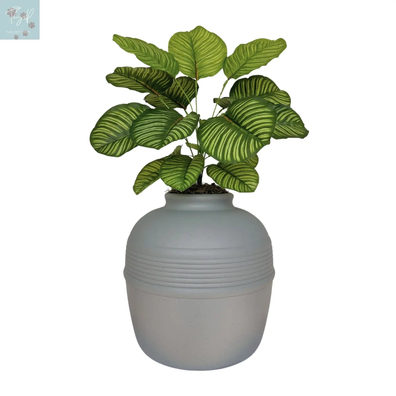 Discreet Litter Box Planter with Hooded Design and Artificial Plant for Pets Does not apply