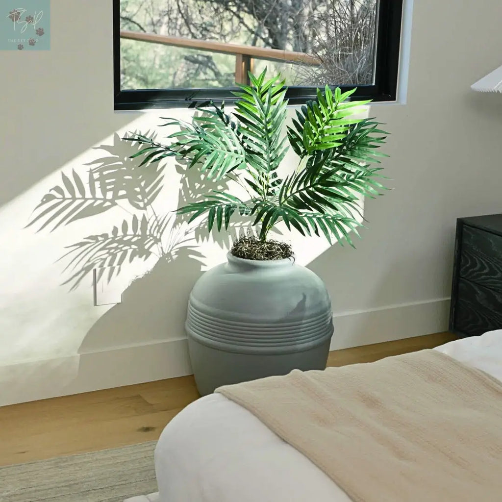 Discreet Litter Box Planter with Hooded Design and Artificial Plant for Pets Does not apply