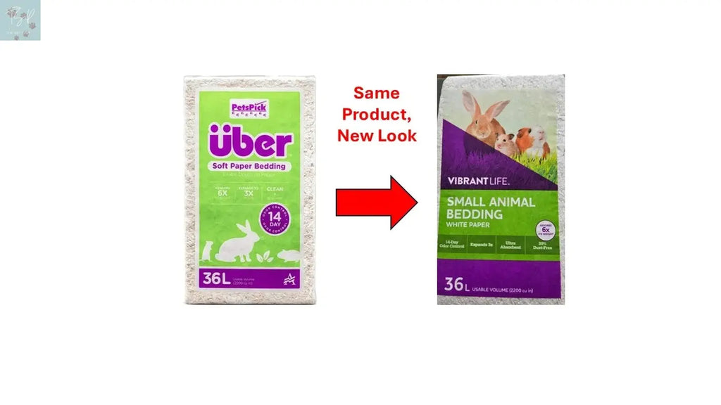 (4 Pack) Pets Pick 36L White Uber Pet Bedding, Hamster, Rabbit, Rat American Wood Fibers