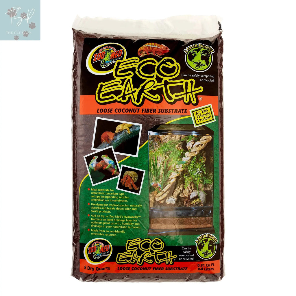 Eco Earth Loose Coconut Fiber Reptile Substrate Zoo Med 8 Quarts ZOO Med LABORATORIES INC