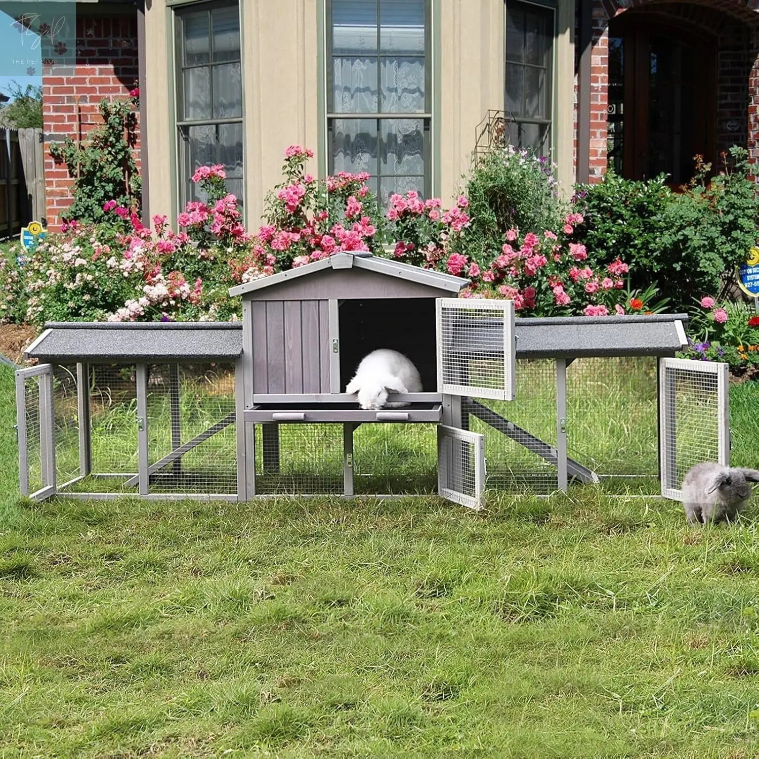 Aivituvin Wooden Outdoor Chicken Coop with Dual Run and Removable PVC Layer Aivituvin Inc