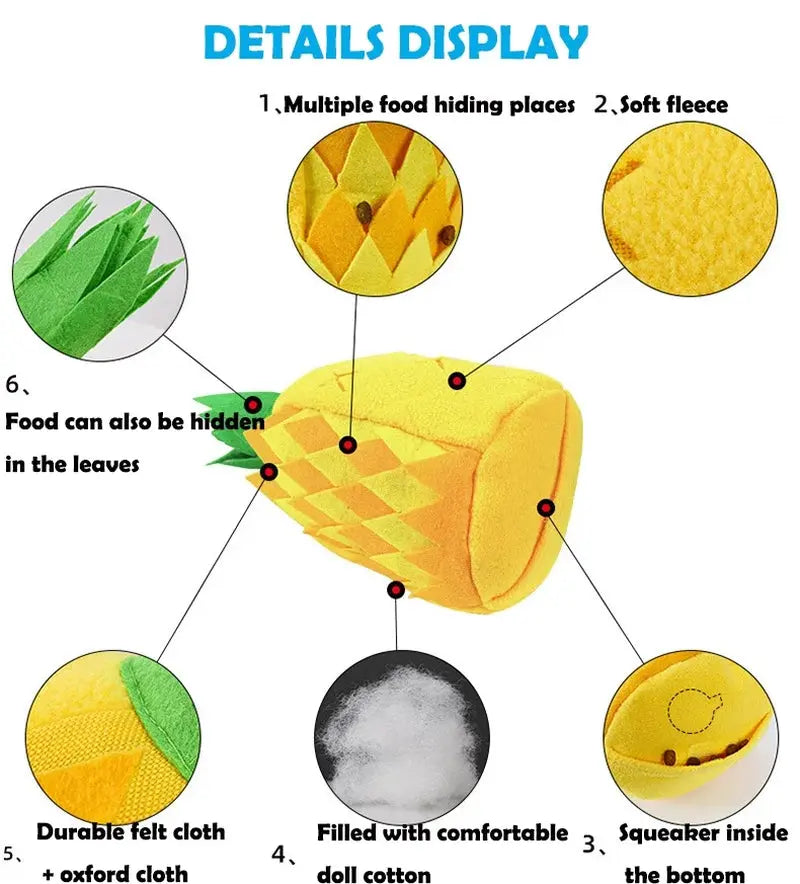 Interactive Plush Dog Toy - Engaging Puzzle for Scent Work, Feeding, and Training for All Dog Sizes FunChaos