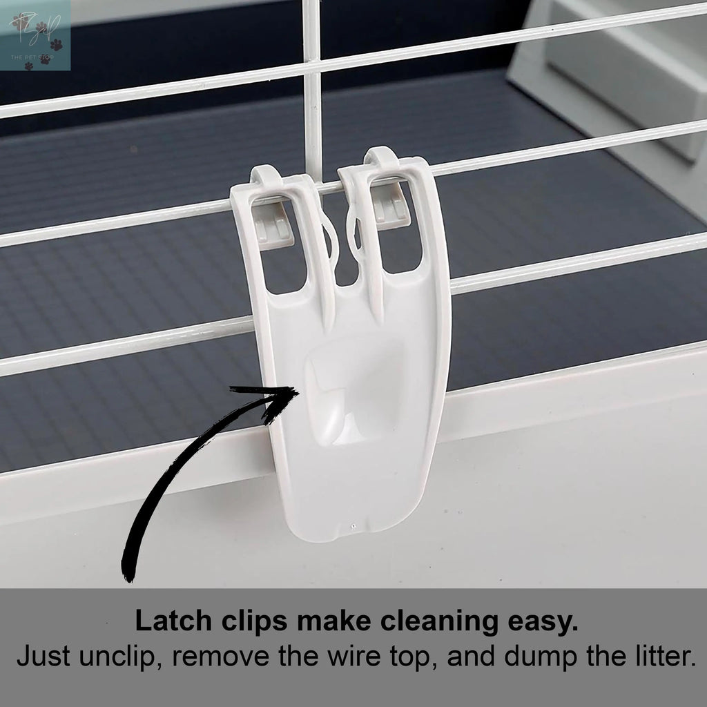 Ferplast Krolik Rabbit Cage | 39.4L X 23.6W X 19.7H Inches | Gray & Black Mid-west Metal Products Co Inc