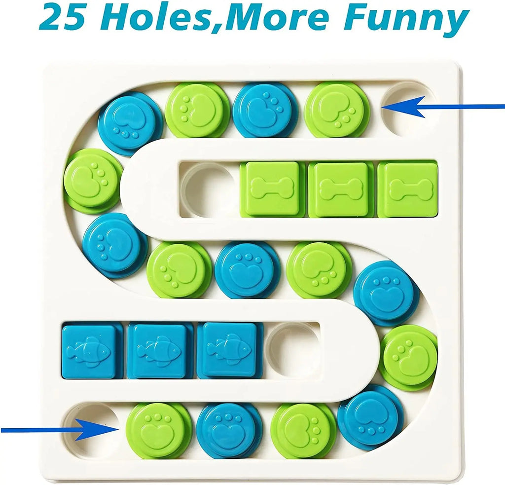 Smart Paws Interactive Pet Puzzle Toy with 25 Holes - Mental Stimulation Treat Dispenser and Enrichment Game for Dogs and Cats of All Sizes YILEPET