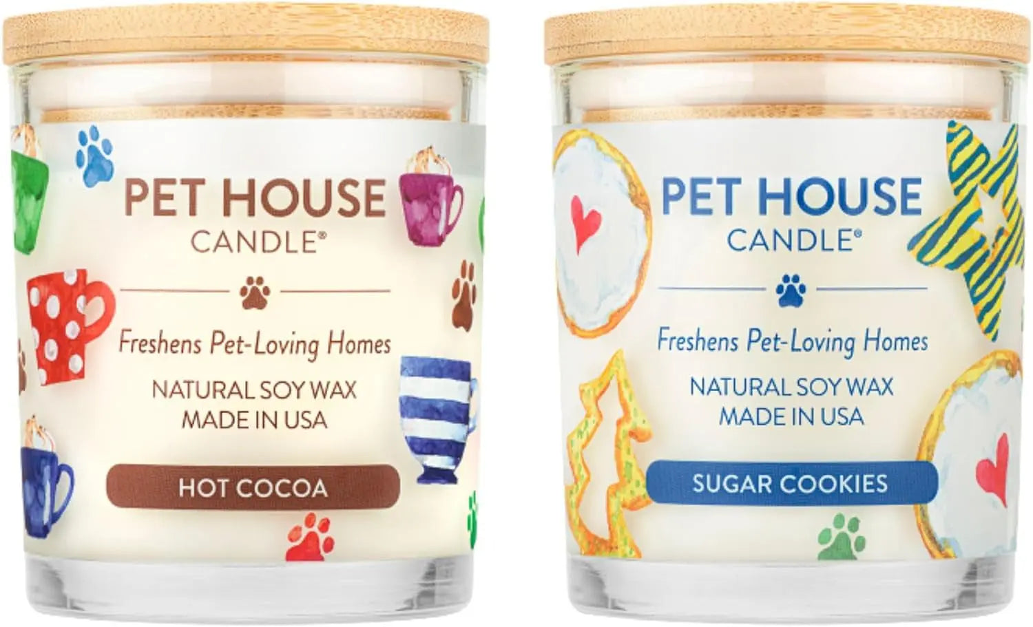 Elevate Your Home with One Fur All's Pumpkin Spice Pet House Candles - Long-Lasting, Eco-Friendly Odor Eliminators (Set of 2) One Fur All