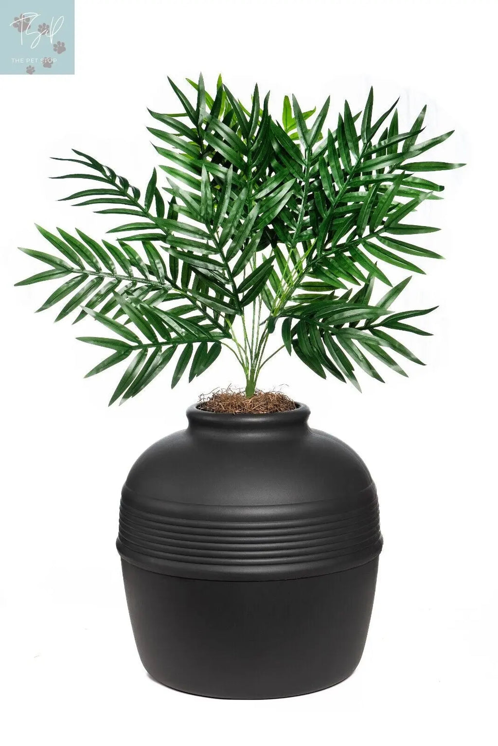 Discreet Litter Box Planter with Hooded Design and Artificial Plant for Pets Does not apply