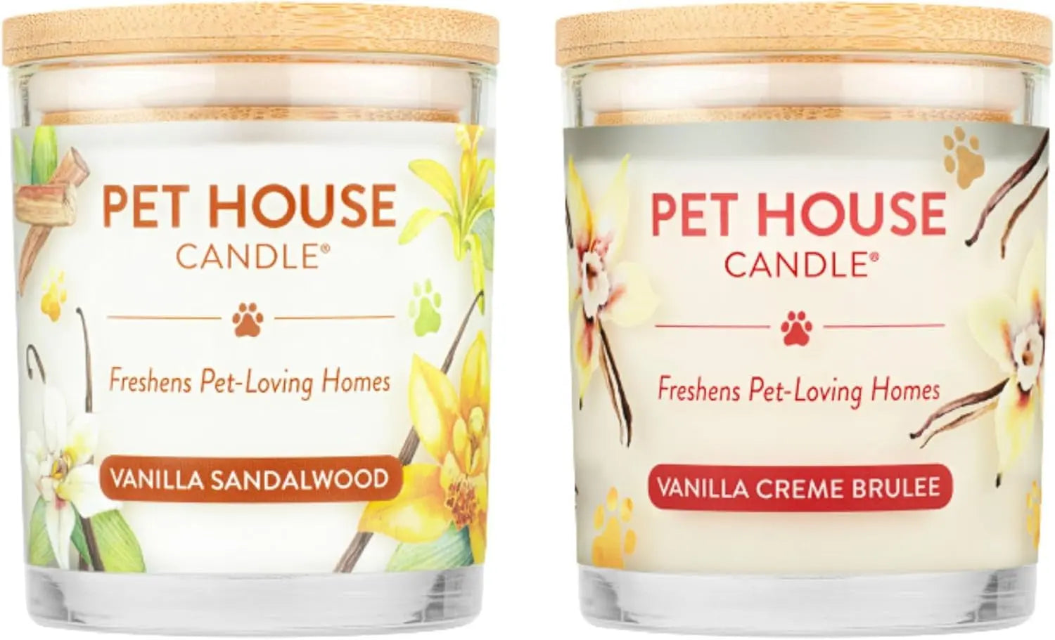 Elevate Your Home with One Fur All's Pumpkin Spice Pet House Candles - Long-Lasting, Eco-Friendly Odor Eliminators (Set of 2) One Fur All