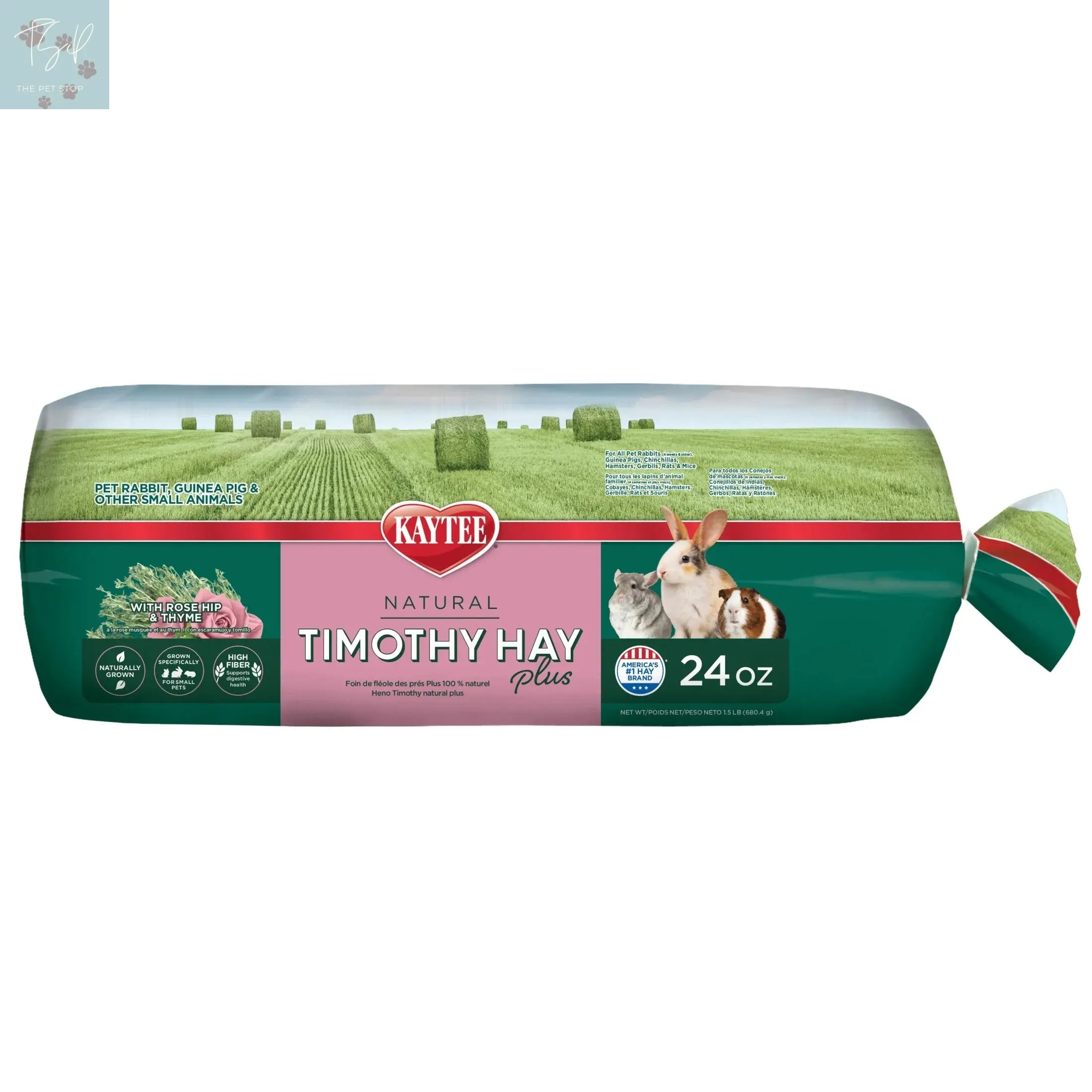 Kaytee Forti-Diet Timothy Ultra Hay with Sweet Potatoes for Small Animals, 24 Oz Central Garden and Pet