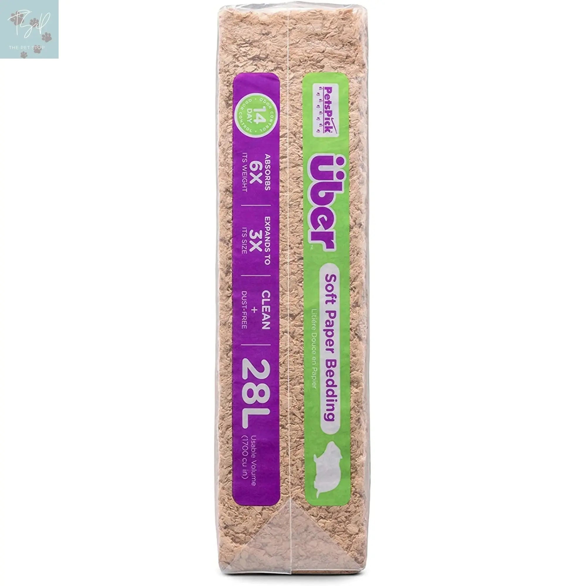 (4 Pack) Pets Pick 28L Natural Uber Pet Bedding for Small Animals American Wood Fibers