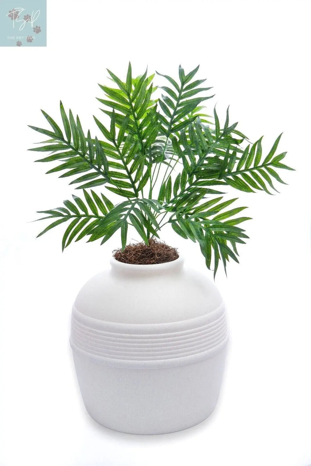 Discreet Litter Box Planter with Hooded Design and Artificial Plant for Pets Does not apply