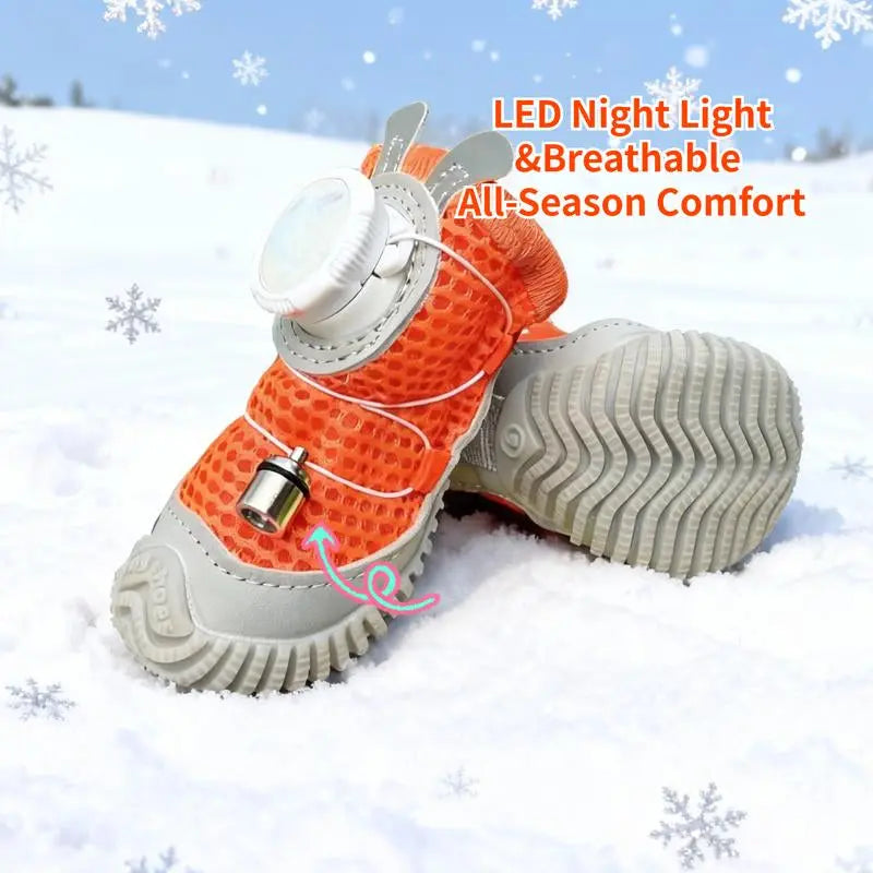2026 New Glowing Dog Shoes (4Pcs)Light up Dog Shoes,Anti-Slip Sole Paw Protector Booties for Small Medium Dogs Hot Pavement Safety The Pet Stop