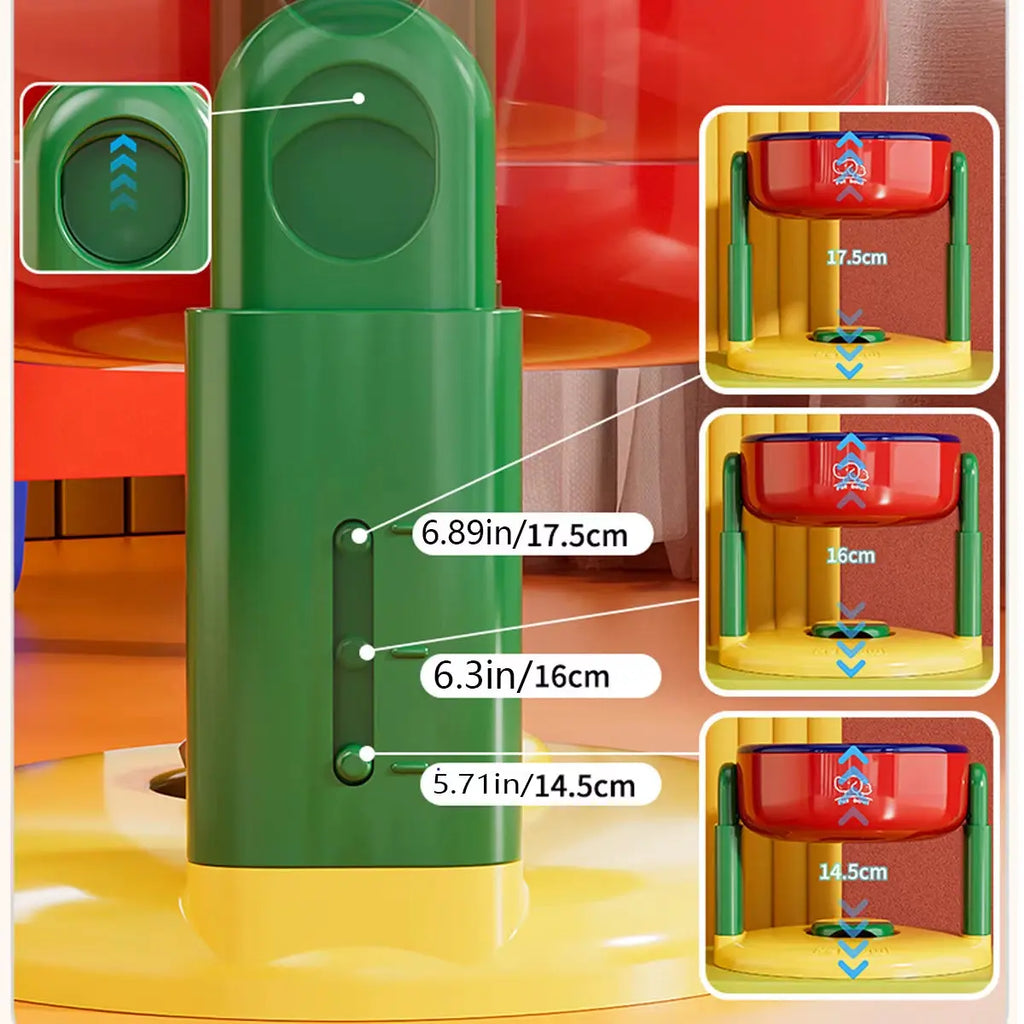 Elevate Your Pet's Dining Experience with the Adjustable Height Suction Cup Bowl - Perfect for Dogs and Cats! NONE