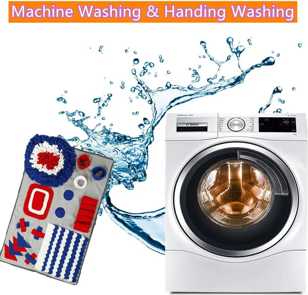 Brandname Miguo Interactive Pet Snuffle Mat for Dogs - Durable Slow Feeding Puzzle Toy, Encourages Natural Foraging Skills, Machine Washable (Grey Rectangle) Manufactuer