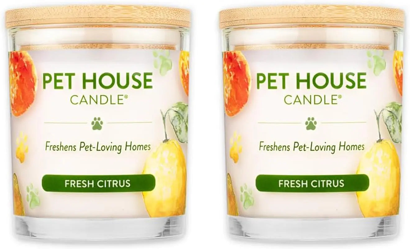 Elevate Your Home with One Fur All's Pumpkin Spice Pet House Candles - Long-Lasting, Eco-Friendly Odor Eliminators (Set of 2) One Fur All