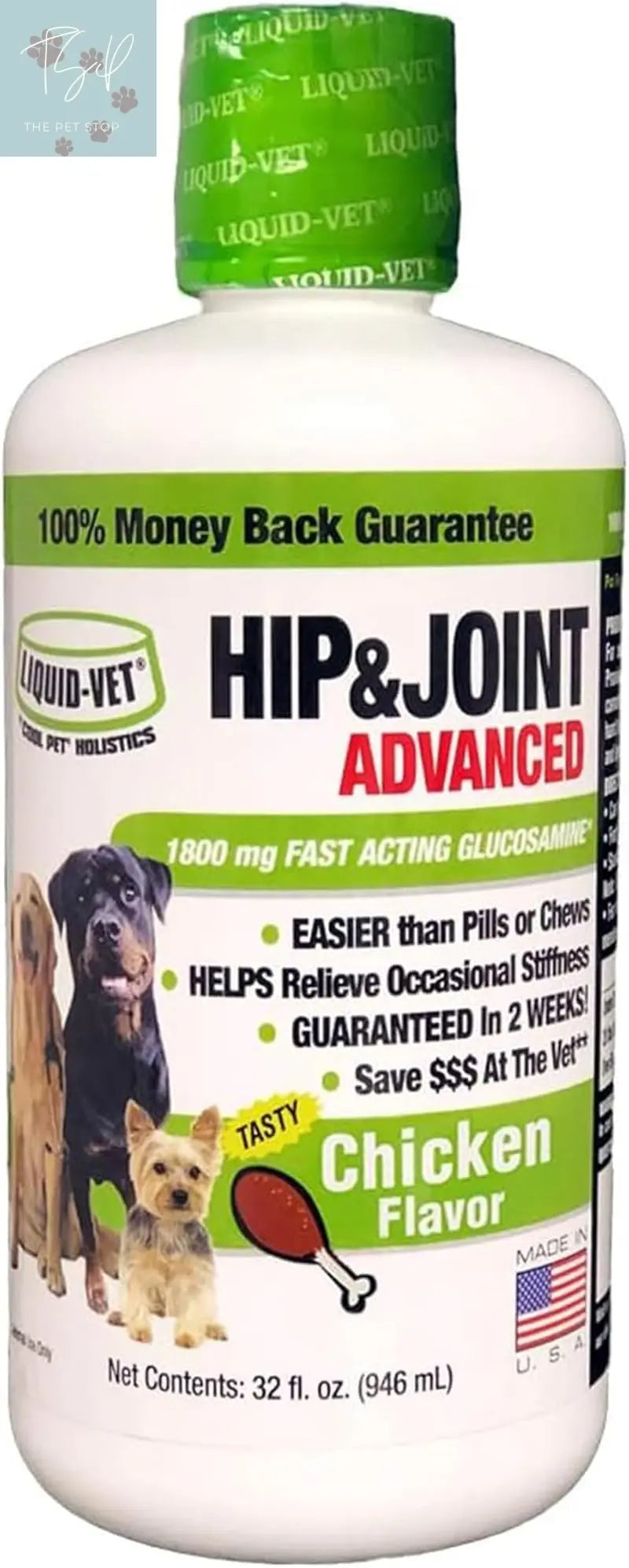 Liquid-Vet K9 Advanced Hip & Joint Formula, Unflavored, 32 oz Animal Busines Concepts dba COOL PET Holistic