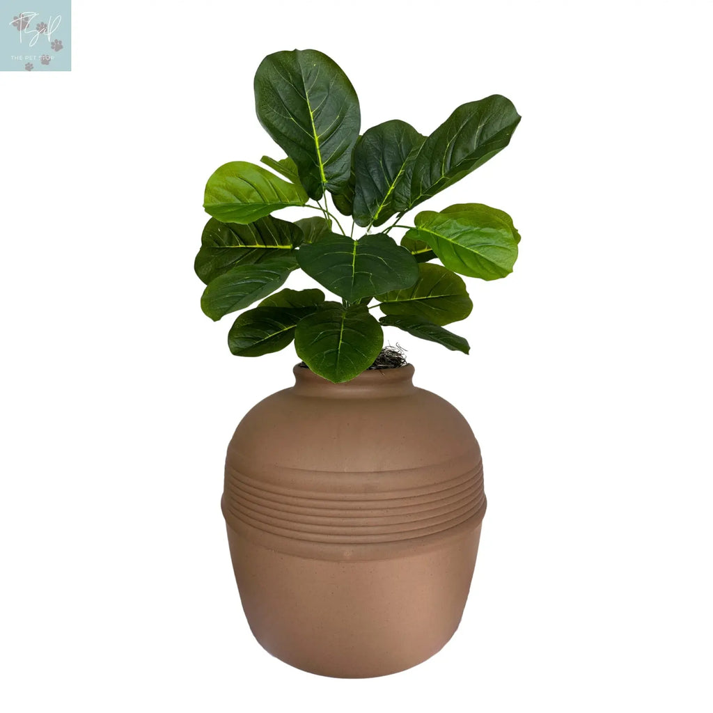 Discreet Litter Box Planter with Hooded Design and Artificial Plant for Pets Does not apply