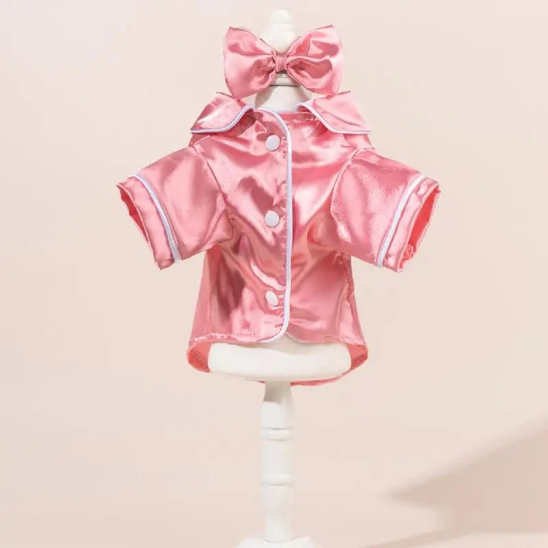 Luxury Simulated Silk Pajamas for Pets - Spring and Summer Apparel for Puppies and Cats, Ideal for Bichon, Pomeranian, and Poodle Breeds The Pet Stop