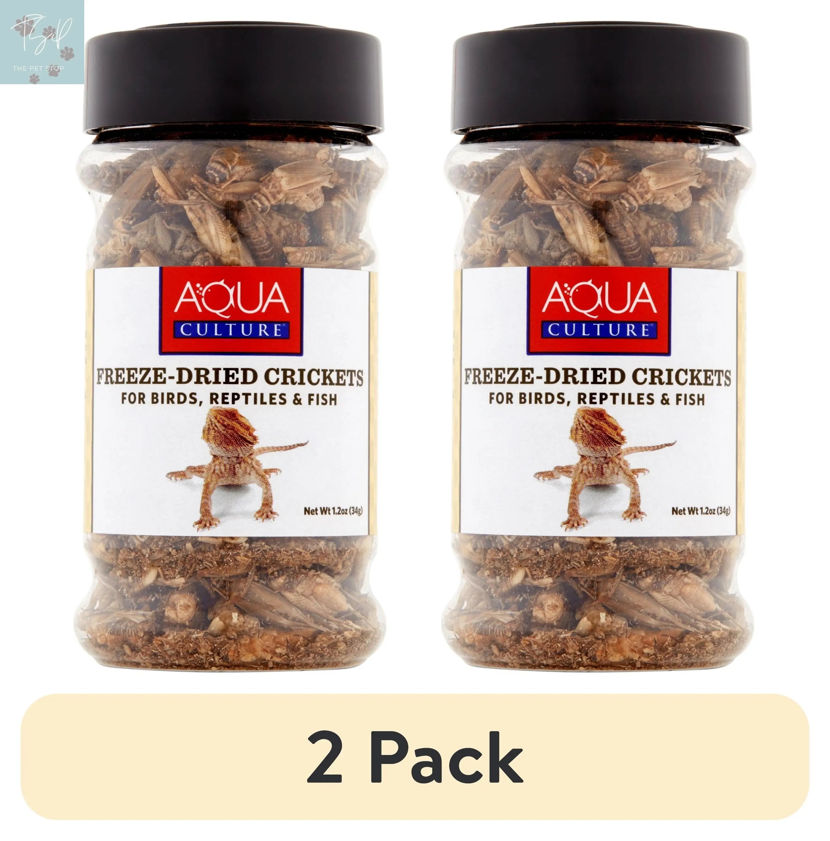 (4 Pack) Aqua Culture Freeze-Dried Crickets for Birds, Reptiles & Fish, 1.2 Oz Wal-Mart Stores, Inc.