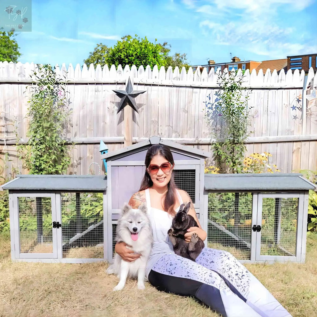 Aivituvin Wooden Outdoor Chicken Coop with Dual Run and Removable PVC Layer Aivituvin Inc