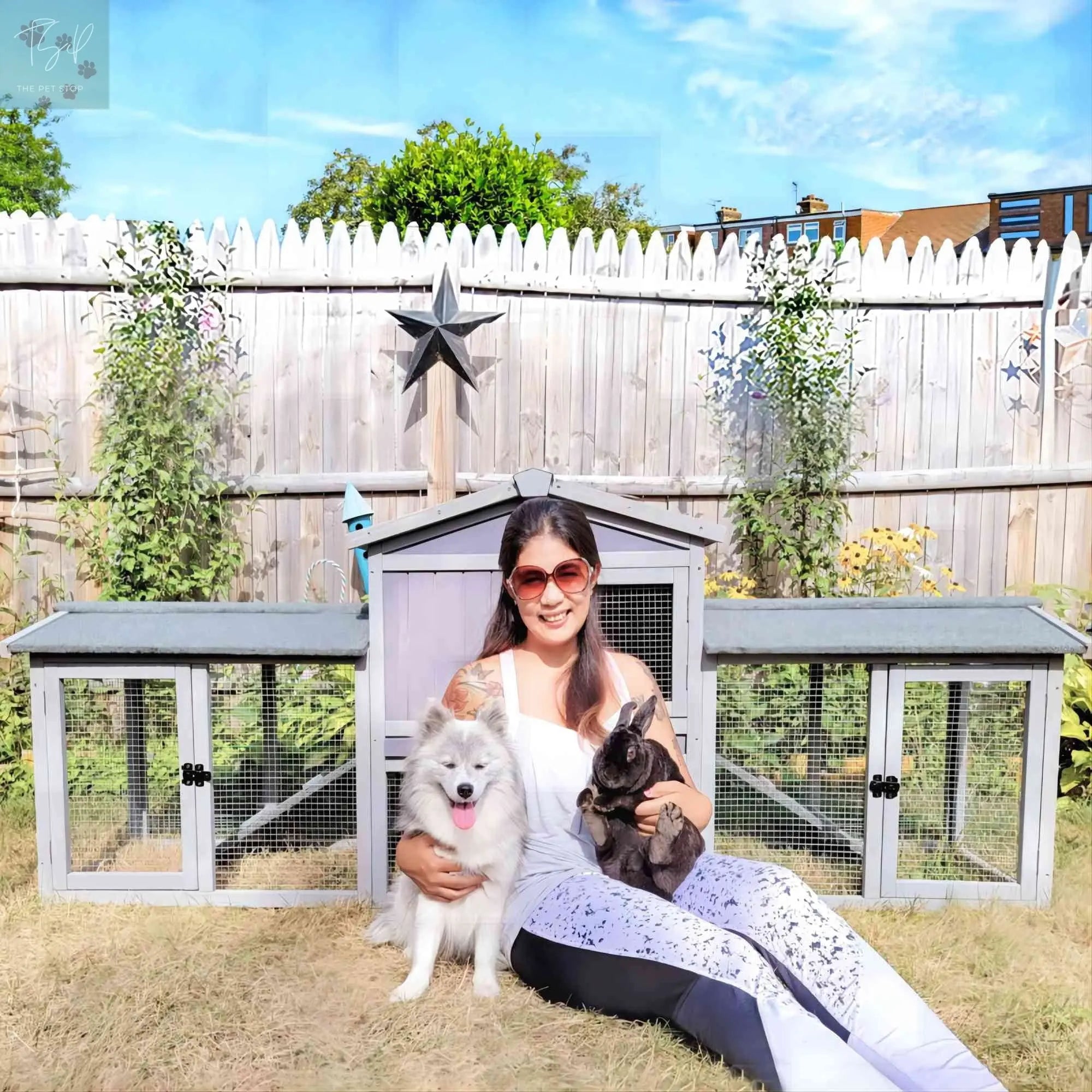 Aivituvin Wooden Outdoor Chicken Coop with Dual Run and Removable PVC Layer Aivituvin Inc