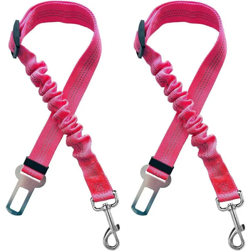 2 Packs Pet Dog Cat Seatbelts, Car Headrest Restraint Adjustable Safety Leads Vehicle Seatbelt Harness.Usa Stock Ships Tomorrow! (Cats Included) The Pet Stop