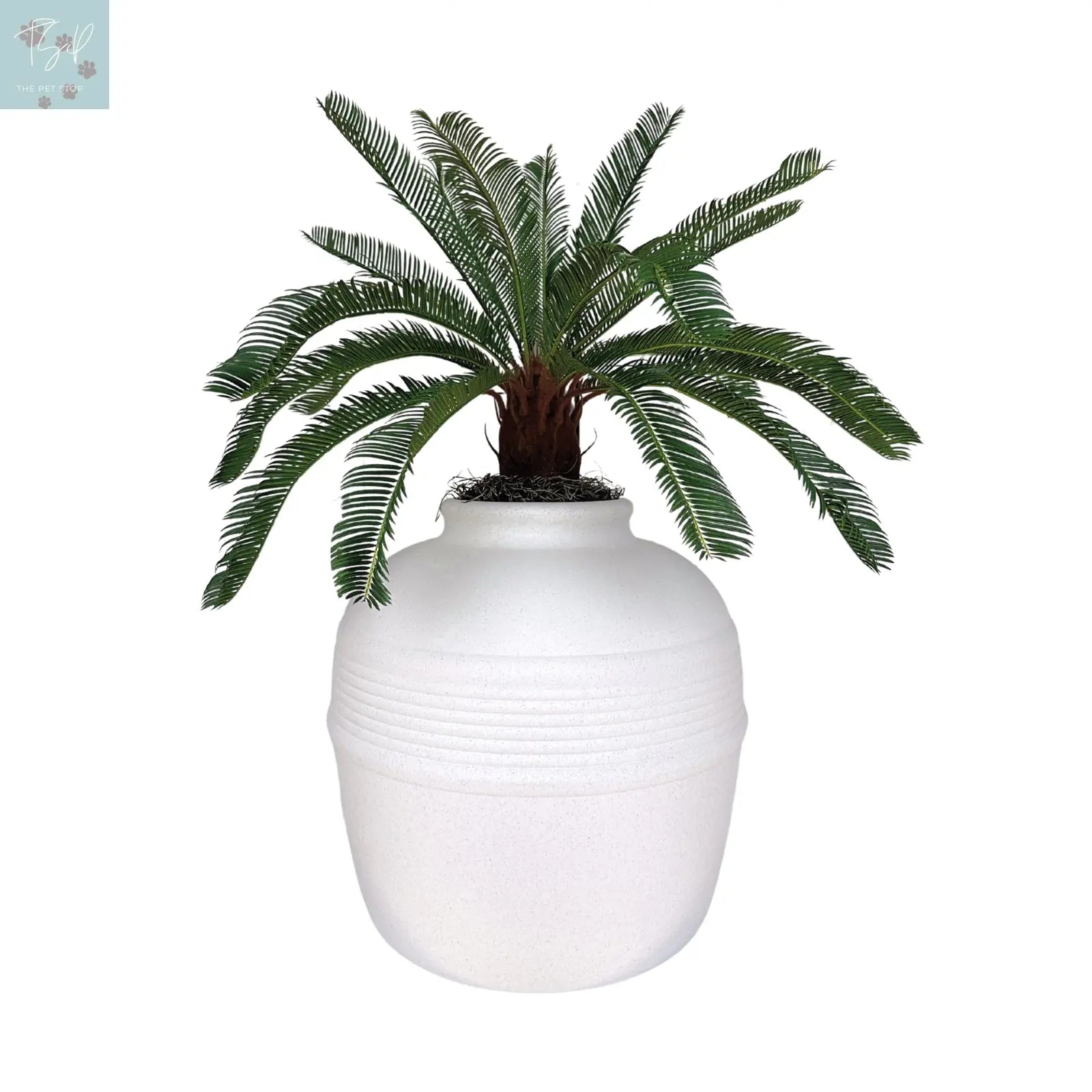 Discreet Litter Box Planter with Hooded Design and Artificial Plant for Pets Does not apply