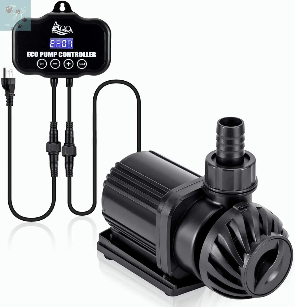 AQQA Adjustable 75W Aquarium Water Pump - 2400 GPH Circulation with Wave/Feed Mode and 20 Flow Options for Saltwater and Freshwater Applications AQQA