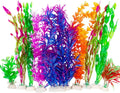 Cousduobe 9-Pack Large Artificial Aquarium Plants - 12-Inch Realistic Aquatic Landscape Enhancements CousDUoBe