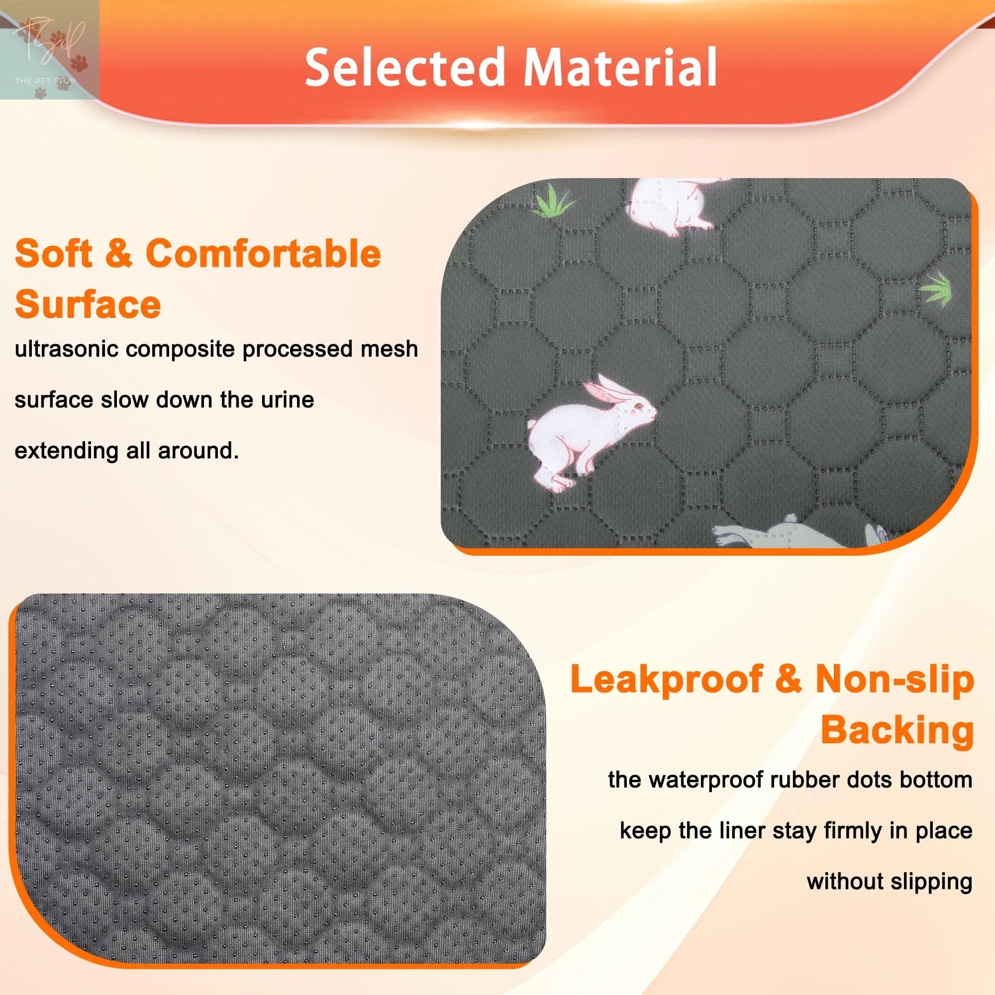 2 Pack Washable Guinea Pig Cage Liners for Midwest and C&C Cages, 24”X 36” Reusable Leakproof and Anti-Slip Guinea Pig Pee Pads, Fleece Liners for Hamster Rabbit Dream Wireless Inc