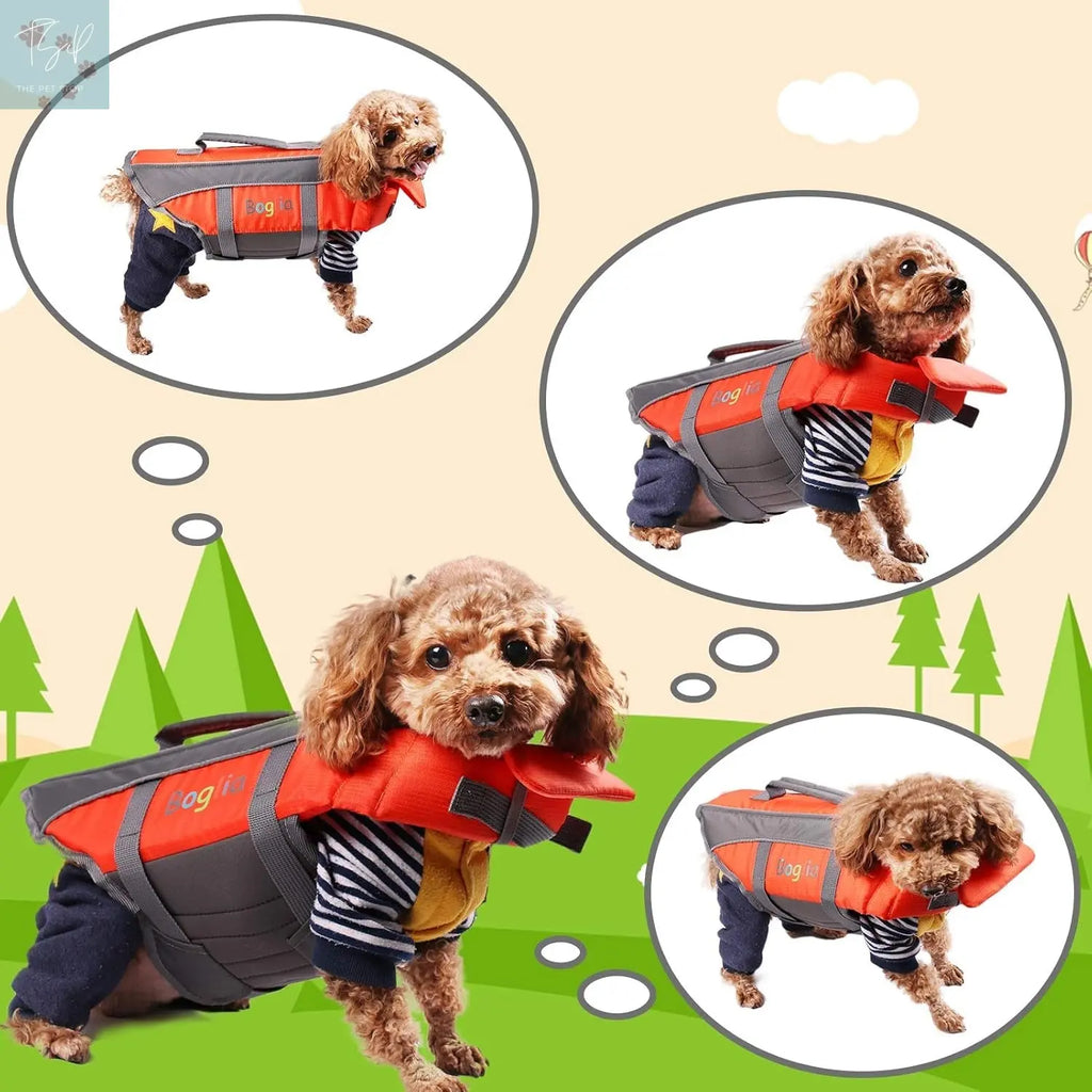 Canine Life Jacket - Swimming Vest for Dogs, Medium Size Floatation Aid Boglia