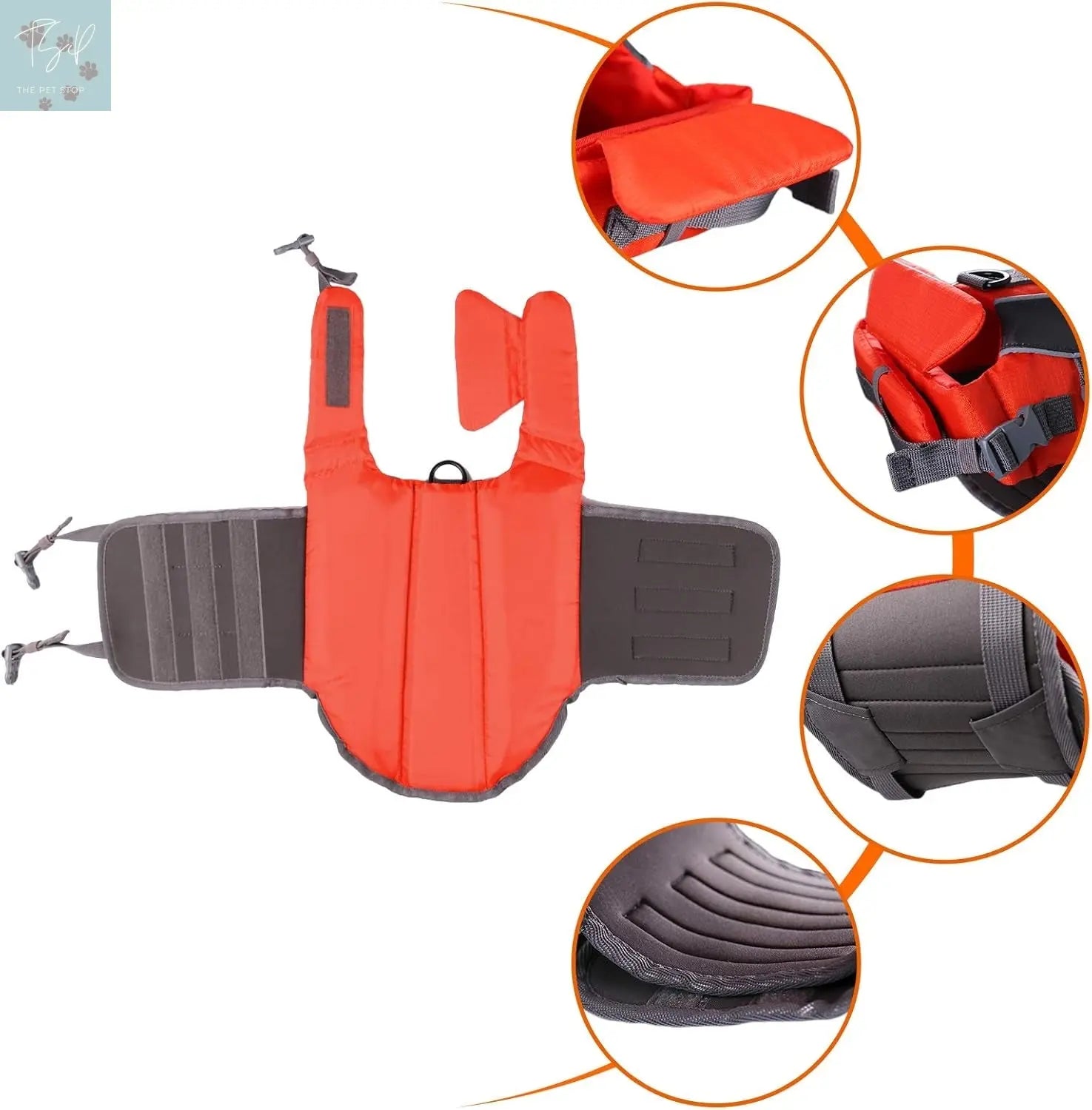 Canine Life Jacket - Swimming Vest for Dogs, Medium Size Floatation Aid Boglia