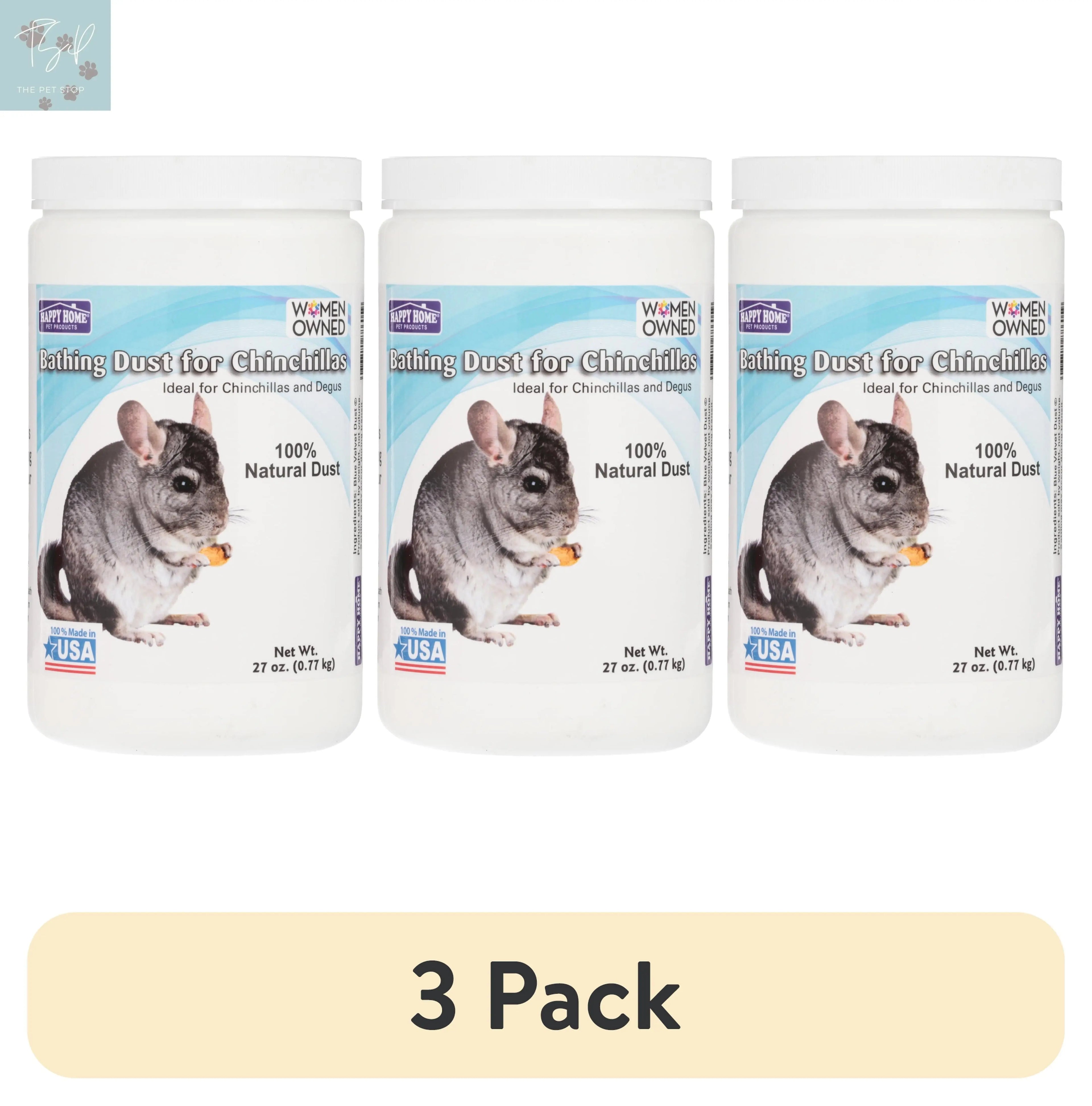 Happy Home Pet Products Chinchilla Bathing Dust - 27 Oz (2 Pack) for Small Animal Habitats Happy Home Pet Products