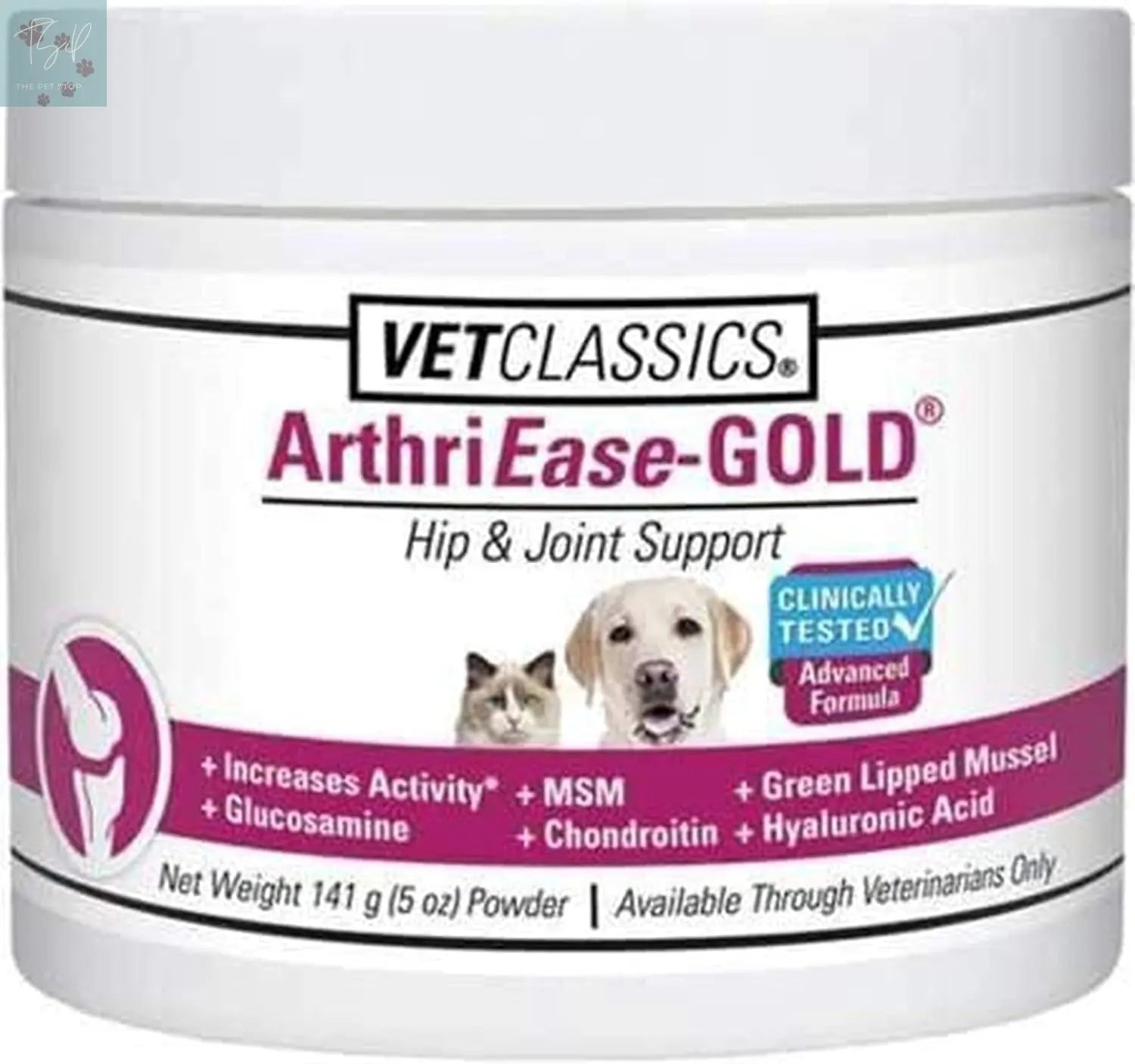 Vet Classics Arthriease-Gold Hip and Joint Support Supplement for Dogs and Cats – Powder Formula for Enhanced Flexibility and Joint Health – 5 Oz Vet Classics