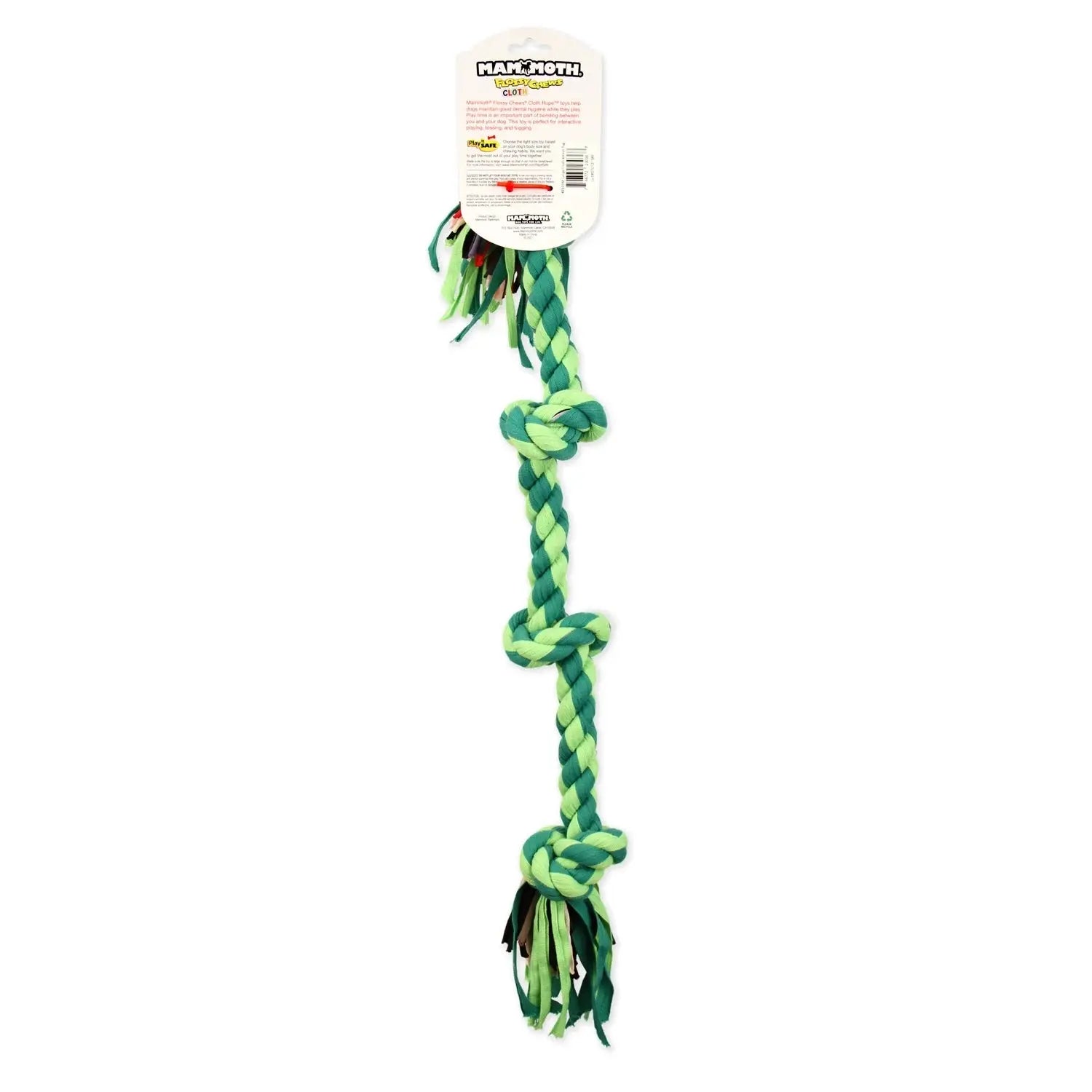 Mammoth Flossy Chews 27" Large 4-Knot Tug Rope Dog Toy - Durable, Interactive Fun for Your Furry Friend! Mammoth Pet Products