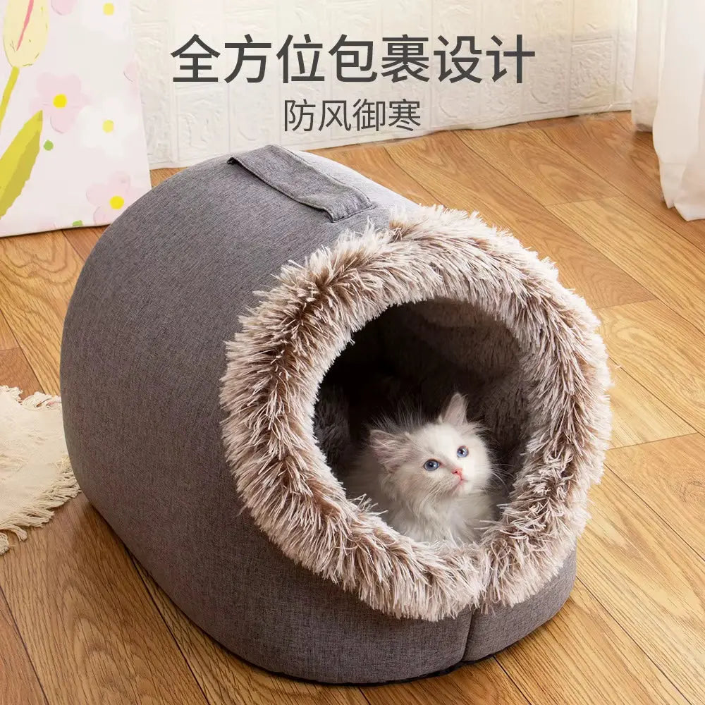 Cozy Self-Warming Dog Bed and Stylish Cat Tent for Ultimate Comfort in Winter Does not apply