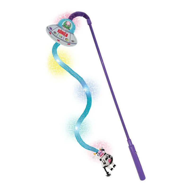 KONG Illuminated UFO Cat Teaser with Catnip The Pet Stop