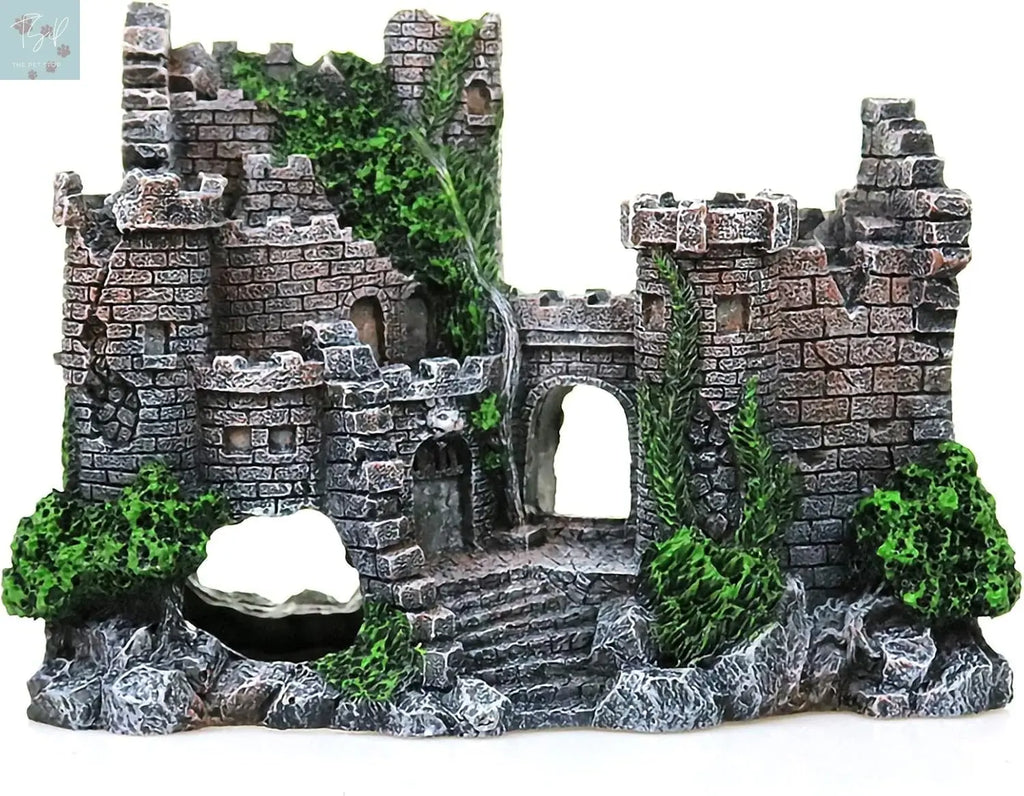 Eco-Friendly Resin Castle Aquarium Ornaments and Submarine Decorations for Betta Fish Tank Accessories ARIDA
