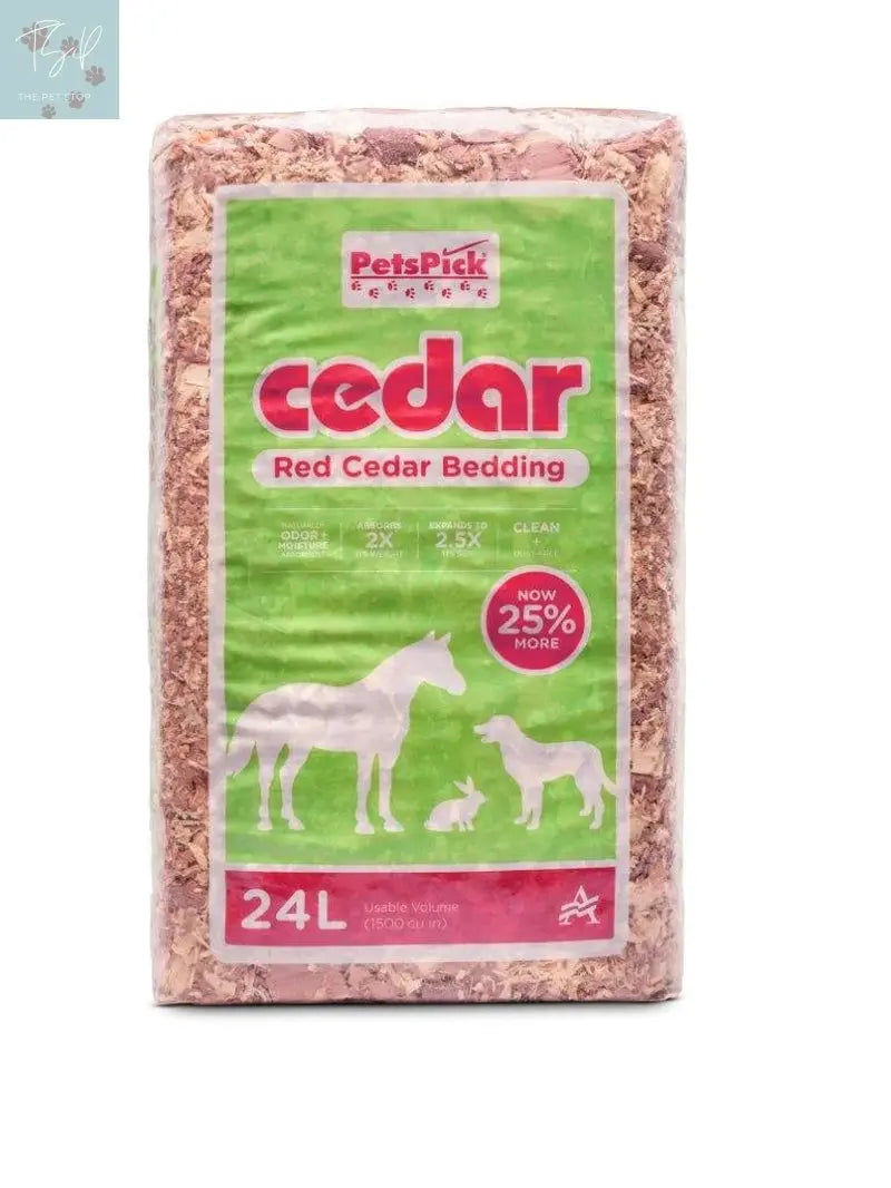 Pets Pick Red Cedar Bedding 24L Bag American Wood Fibers