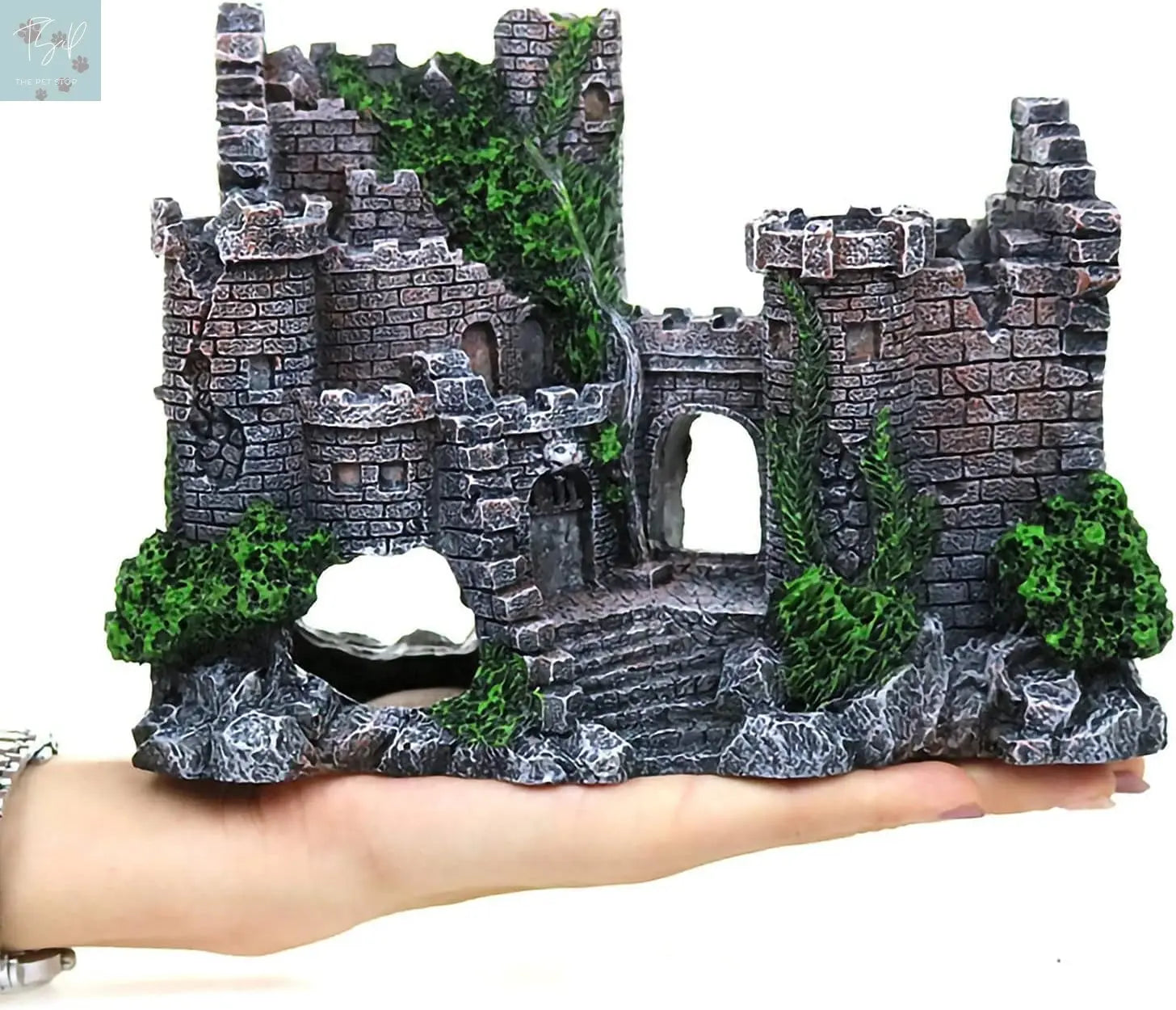 Eco-Friendly Resin Castle Aquarium Ornaments and Submarine Decorations for Betta Fish Tank Accessories ARIDA