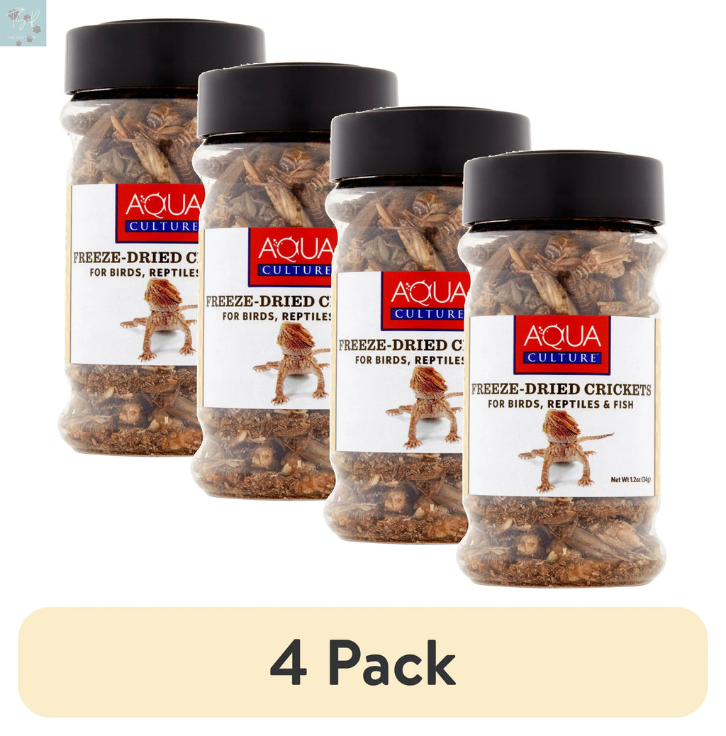(4 Pack) Aqua Culture Freeze-Dried Crickets for Birds, Reptiles & Fish, 1.2 Oz Wal-Mart Stores, Inc.