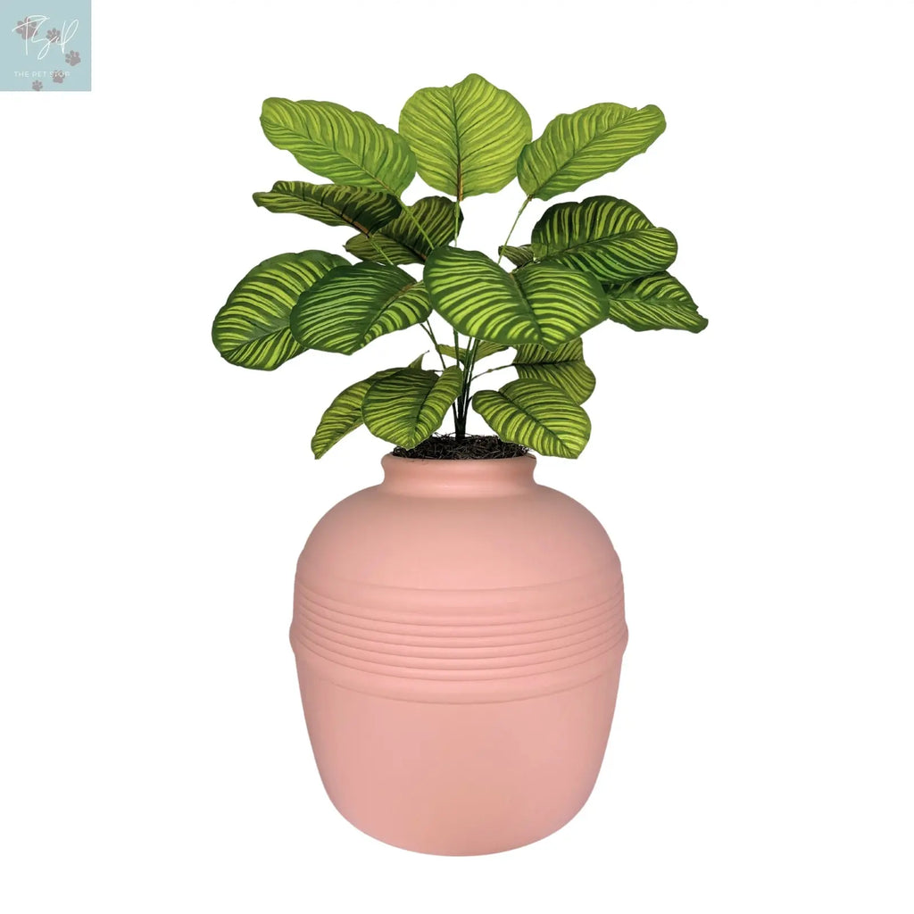 Discreet Litter Box Planter with Hooded Design and Artificial Plant for Pets Does not apply