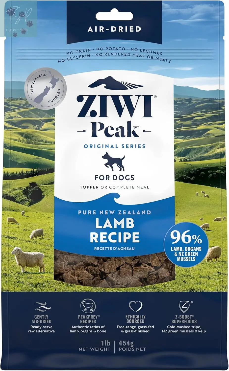 ZIWI Peak Air-Dried Dog Food - Tripe & Lamb Formula, All-Natural, High Protein, Grain-Free, Limited Ingredient with Superfoods (35.2 oz) ZIWI