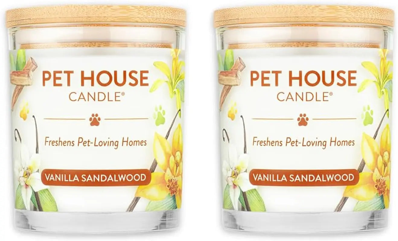 Elevate Your Home with One Fur All's Pumpkin Spice Pet House Candles - Long-Lasting, Eco-Friendly Odor Eliminators (Set of 2) One Fur All
