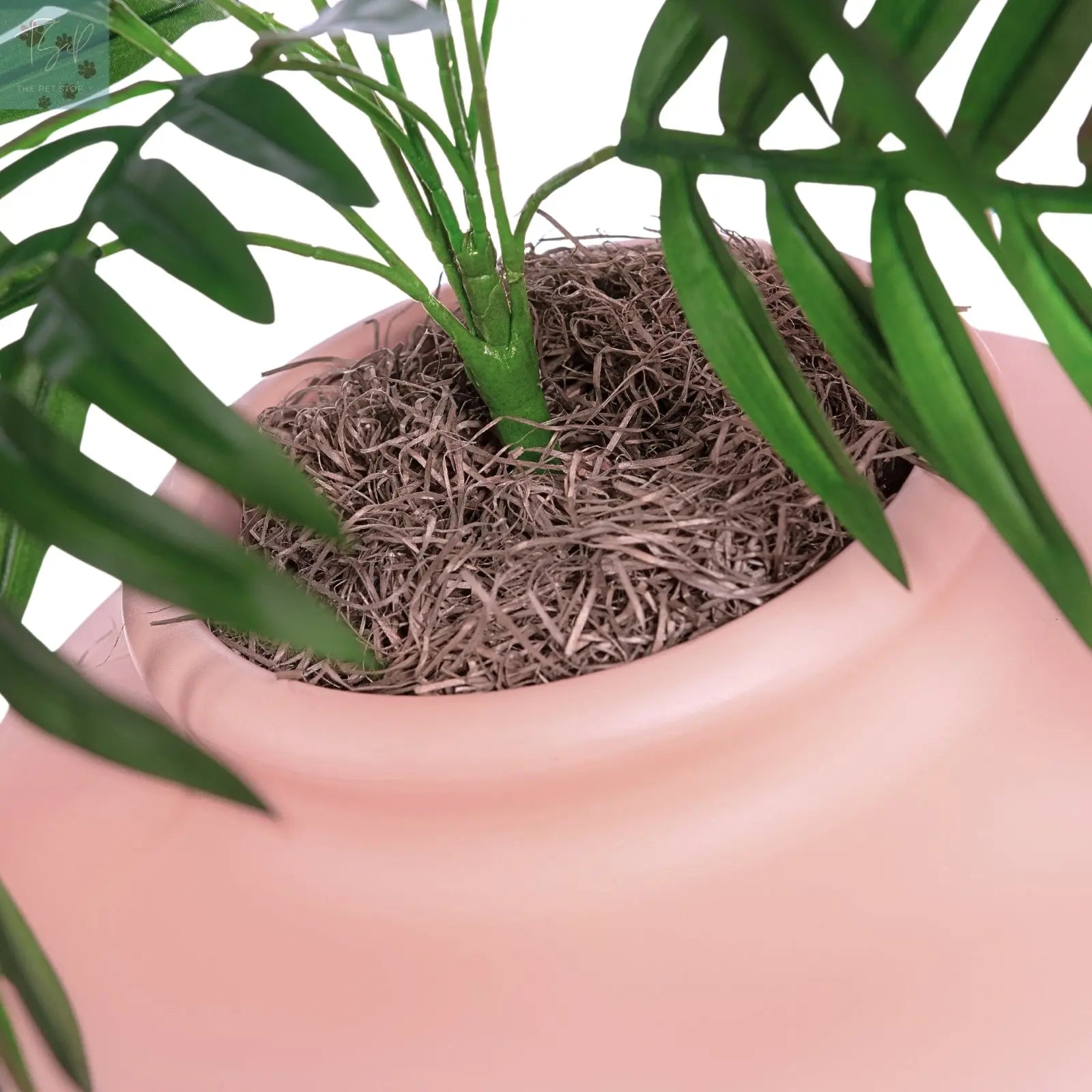 Discreet Litter Box Planter with Hooded Design and Artificial Plant for Pets Does not apply