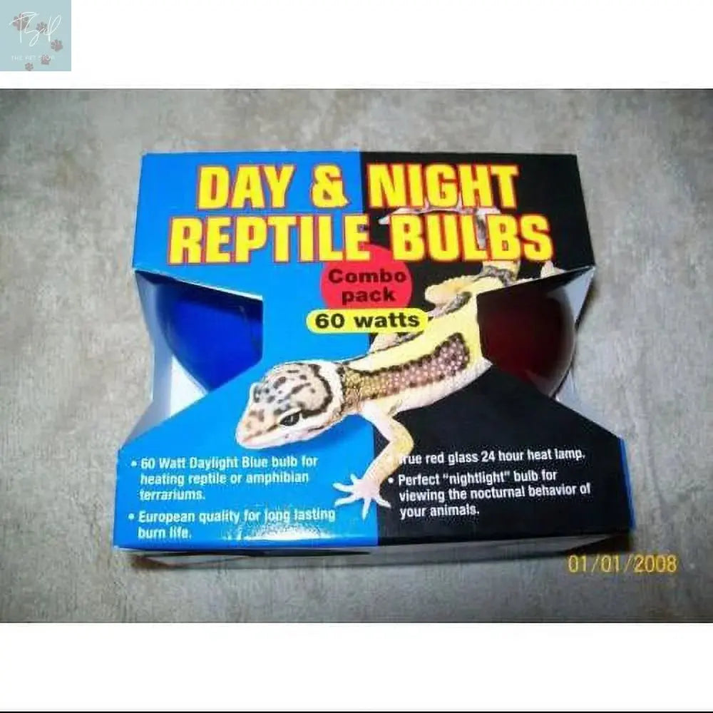 Zoo Med Day & Night Reptile Bulbs Combo Pack - 60 Watts - Combo Pack Generic