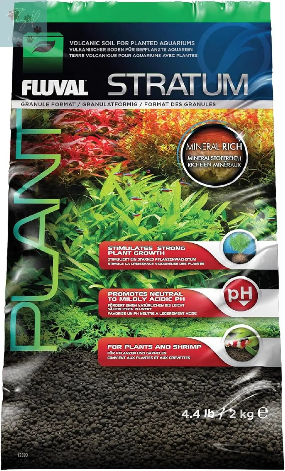 Fluval 12694 Plant and Shrimp Stratum for Freshwater Aquariums, 8.8 lbs – Optimal Substrate for Enhanced Plant Growth and Neutral to Slightly Acidic pH Support Rolf C. Hagen (USA) Corp.