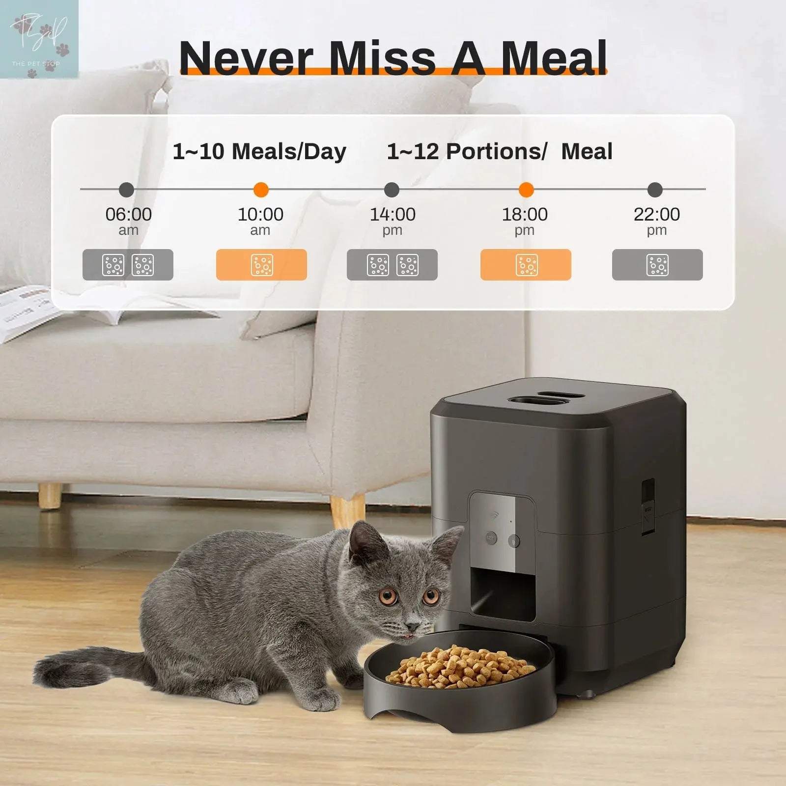 HEYBO Smart Pet Feeder | Automatic, 2L Capacity for Cats & Dogs The Pet Stop
