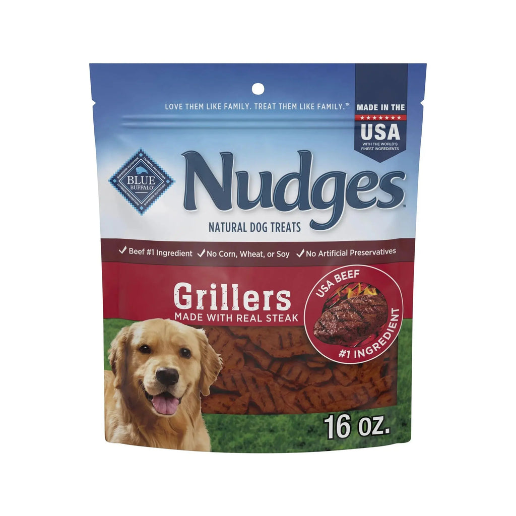 Blue Buffalo Nudges Grillers Natural Steak Flavor Dog Treats - 8 oz Bag Blue Buffalo Company, Ltd.